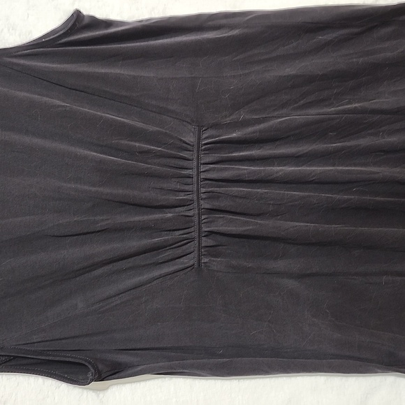 Anthropologie Maeve Cara dress  black/charcoal cowl neck shift size small - Picture 6 of 7